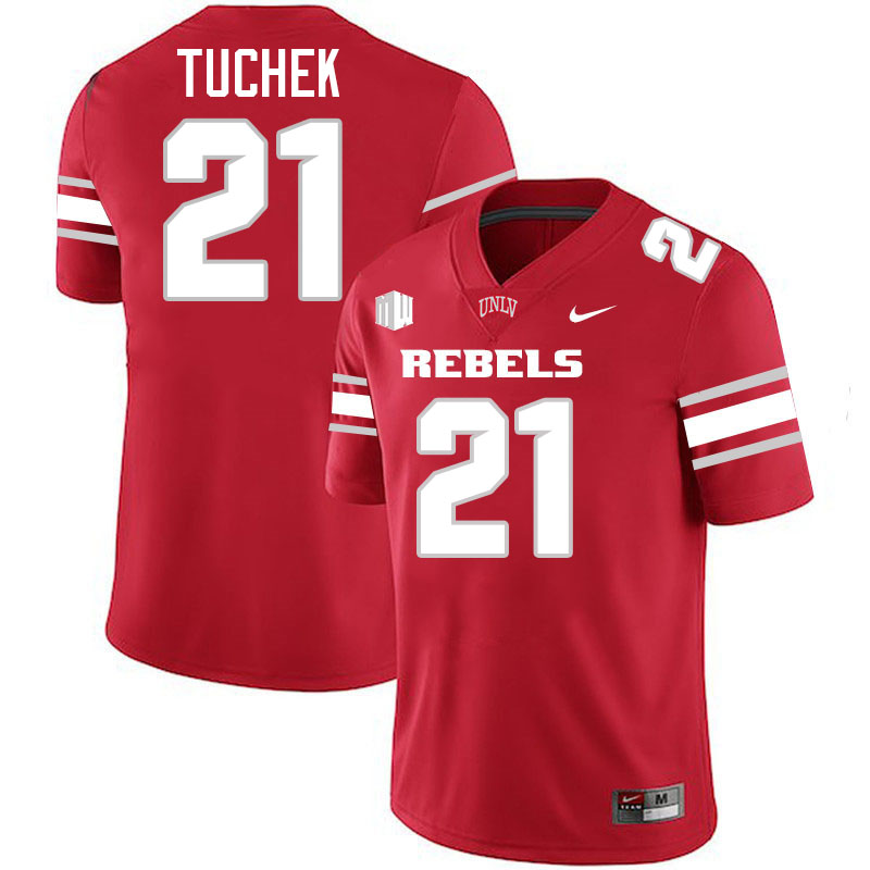 #21 Joshua Tuchek UNLV Rebels College Football Jersey Stitched-Scarlet